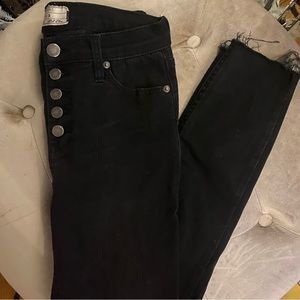 Free People Black Denim Skinny Jeans